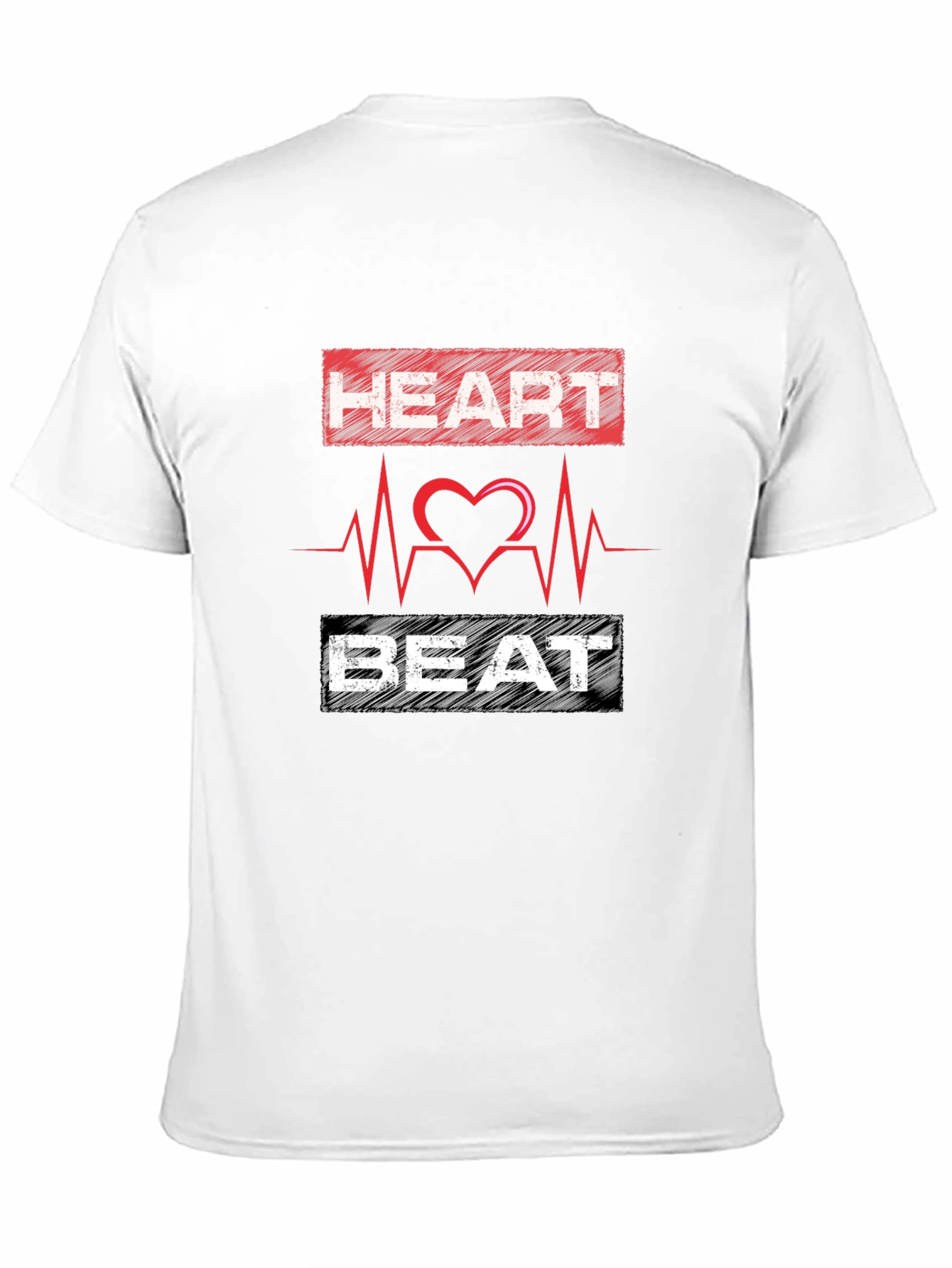 Heartbeat Graphic Print Mens T-Shirt