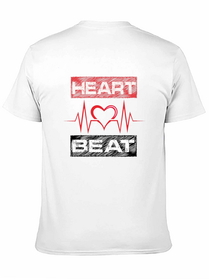 Heartbeat Graphic Print Mens T-Shirt