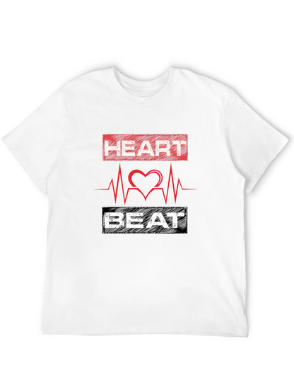 Heartbeat Graphic Print Mens T-Shirt