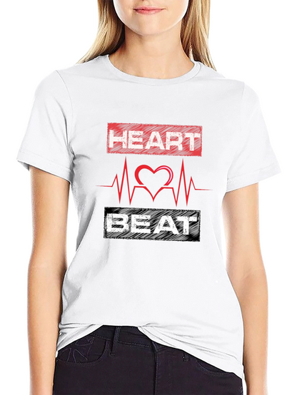 Heartbeat Graphic Print Mens T-Shirt