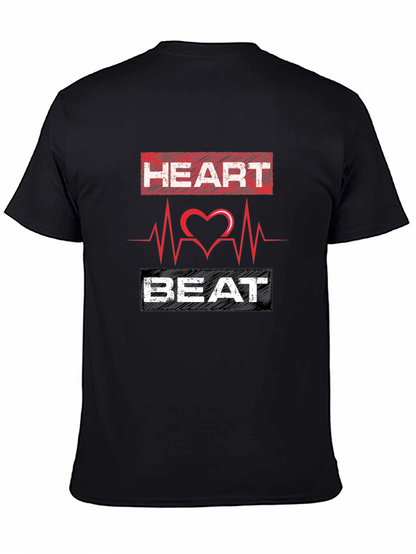 Heartbeat Graphic Print Mens T-Shirt