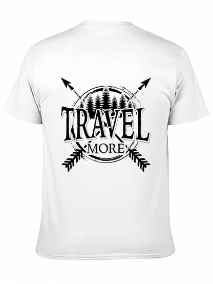 Travel More Graphic Tee - Black Cotton Shirt