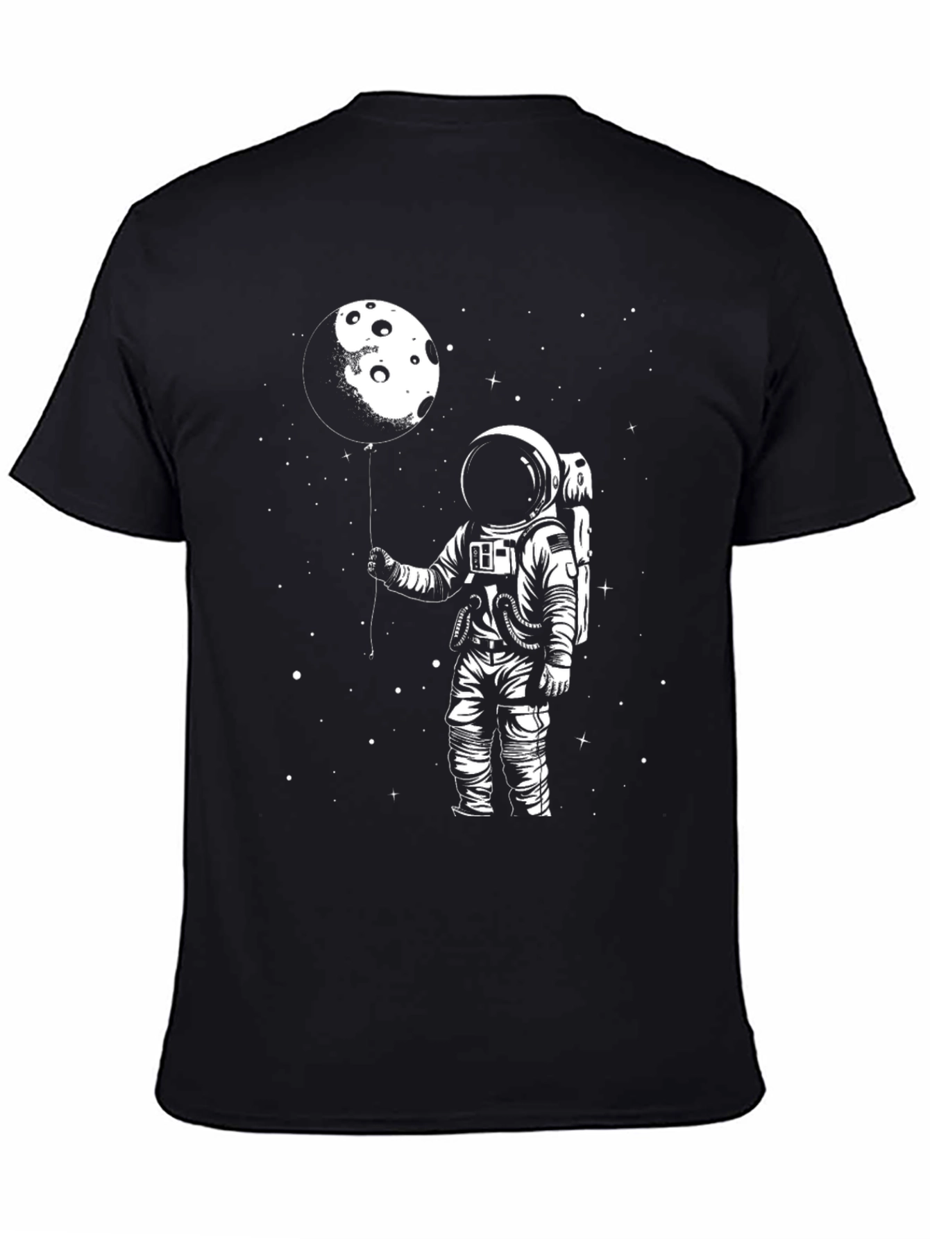 Astronaut Moon Balloon Graphic T-Shirt