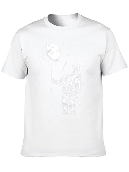 Astronaut Moon Balloon Graphic T-Shirt