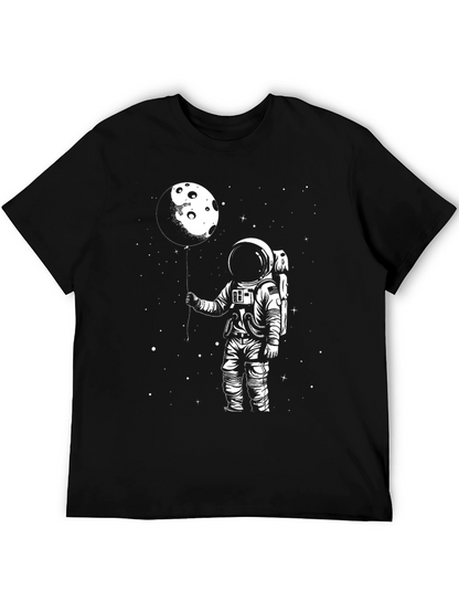Astronaut Moon Balloon Graphic T-Shirt