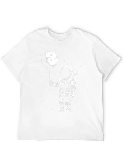 Astronaut Moon Balloon Graphic T-Shirt