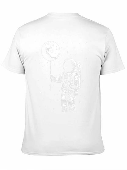 Astronaut Moon Balloon Graphic T-Shirt