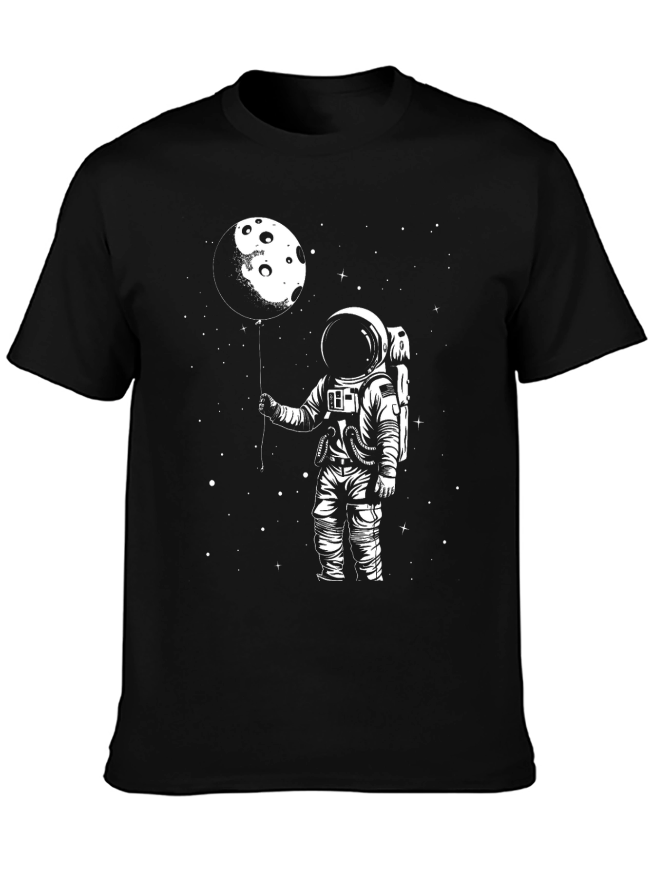 Astronaut Moon Balloon Graphic T-Shirt