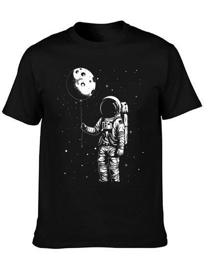 Astronaut Moon Balloon Graphic T-Shirt