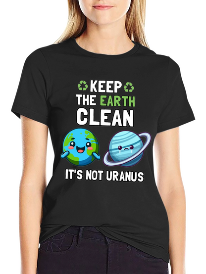 Keep the Earth Clean Black Graphic Tee