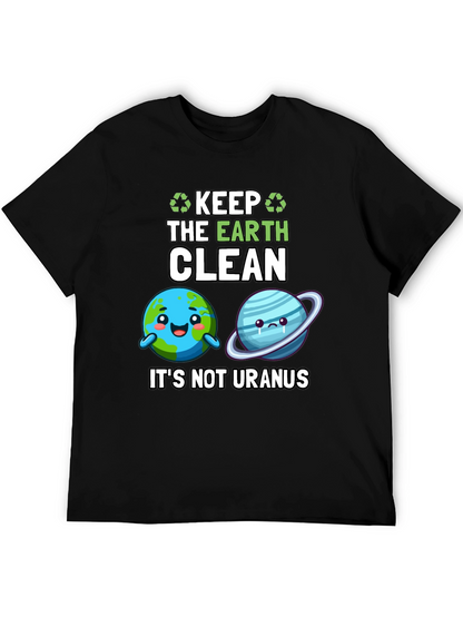 Keep the Earth Clean Black Graphic Tee