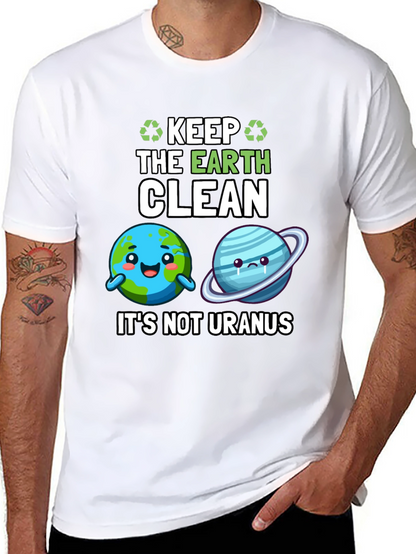 Keep the Earth Clean Black Graphic Tee
