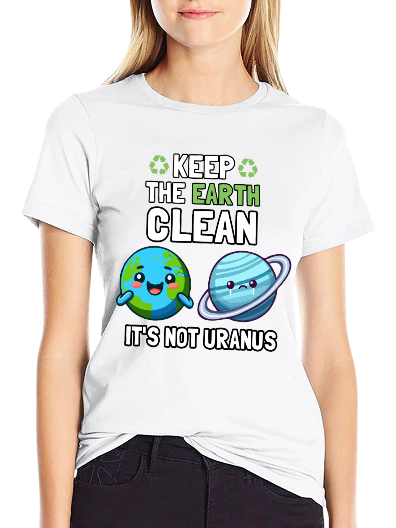 Keep the Earth Clean Black Graphic Tee