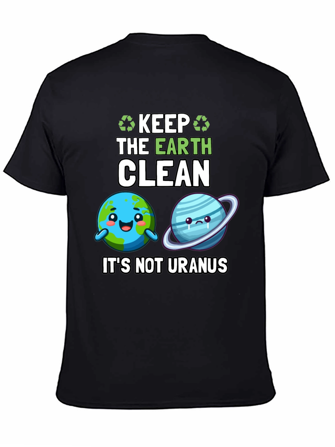 Keep the Earth Clean Black Graphic Tee