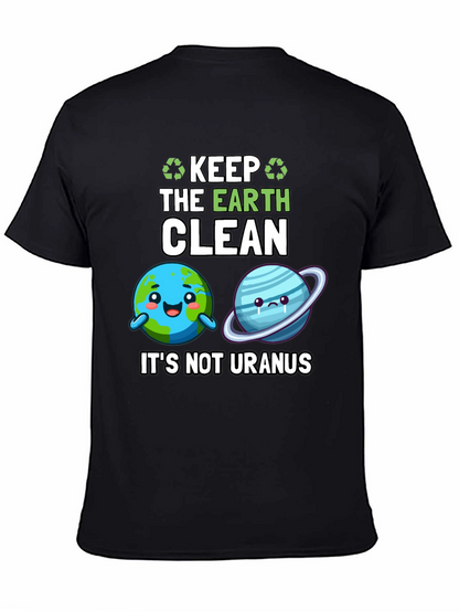 Keep the Earth Clean Black Graphic Tee