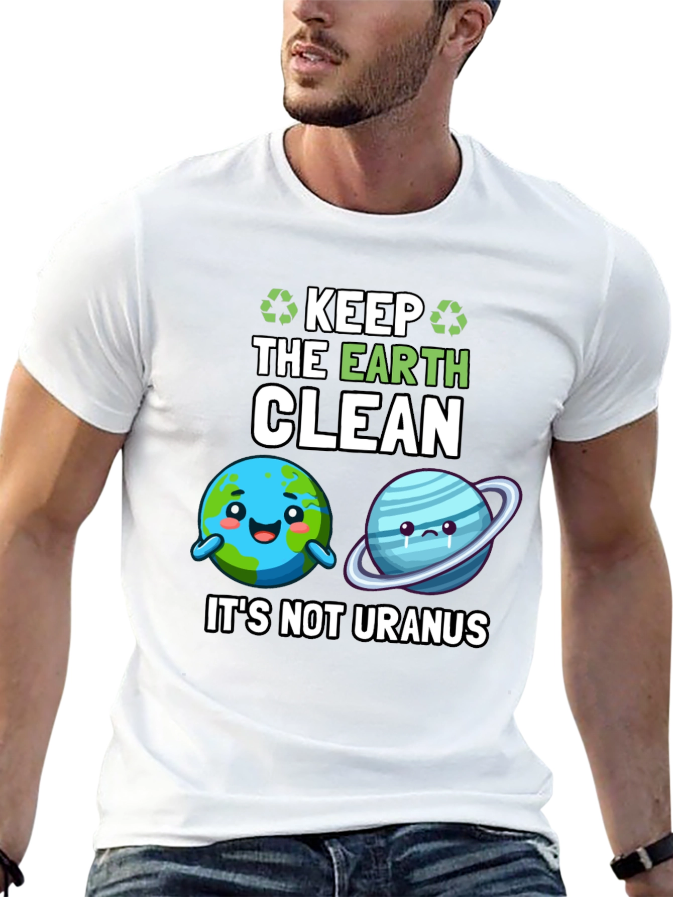 Keep the Earth Clean Black Graphic Tee