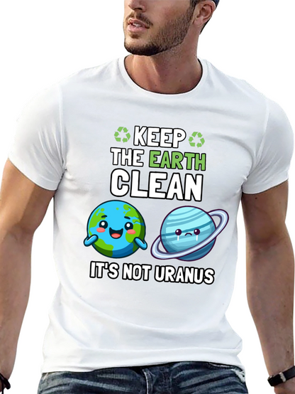 Keep the Earth Clean Black Graphic Tee