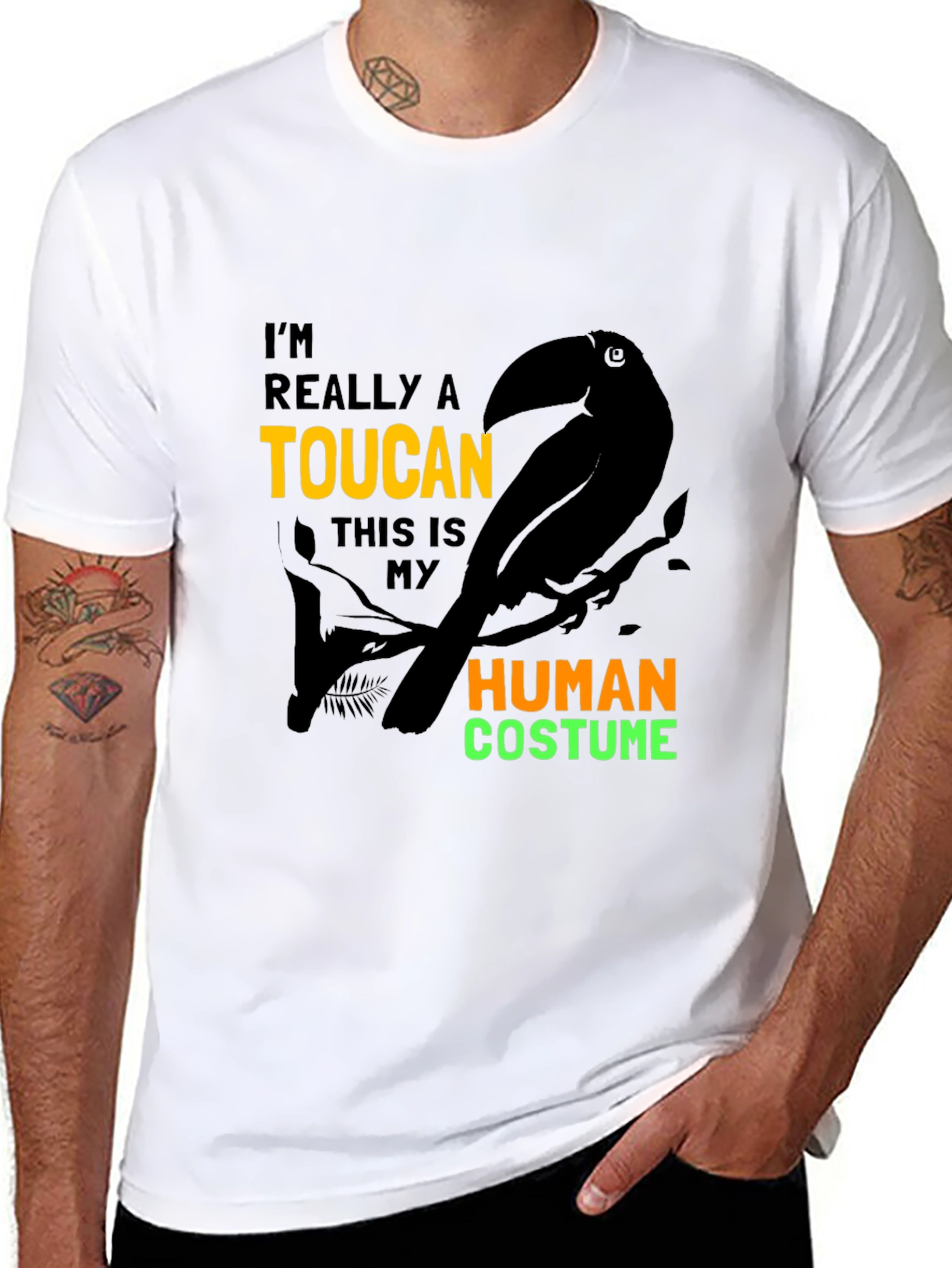 Toucan in Human Costume Graphic Tee