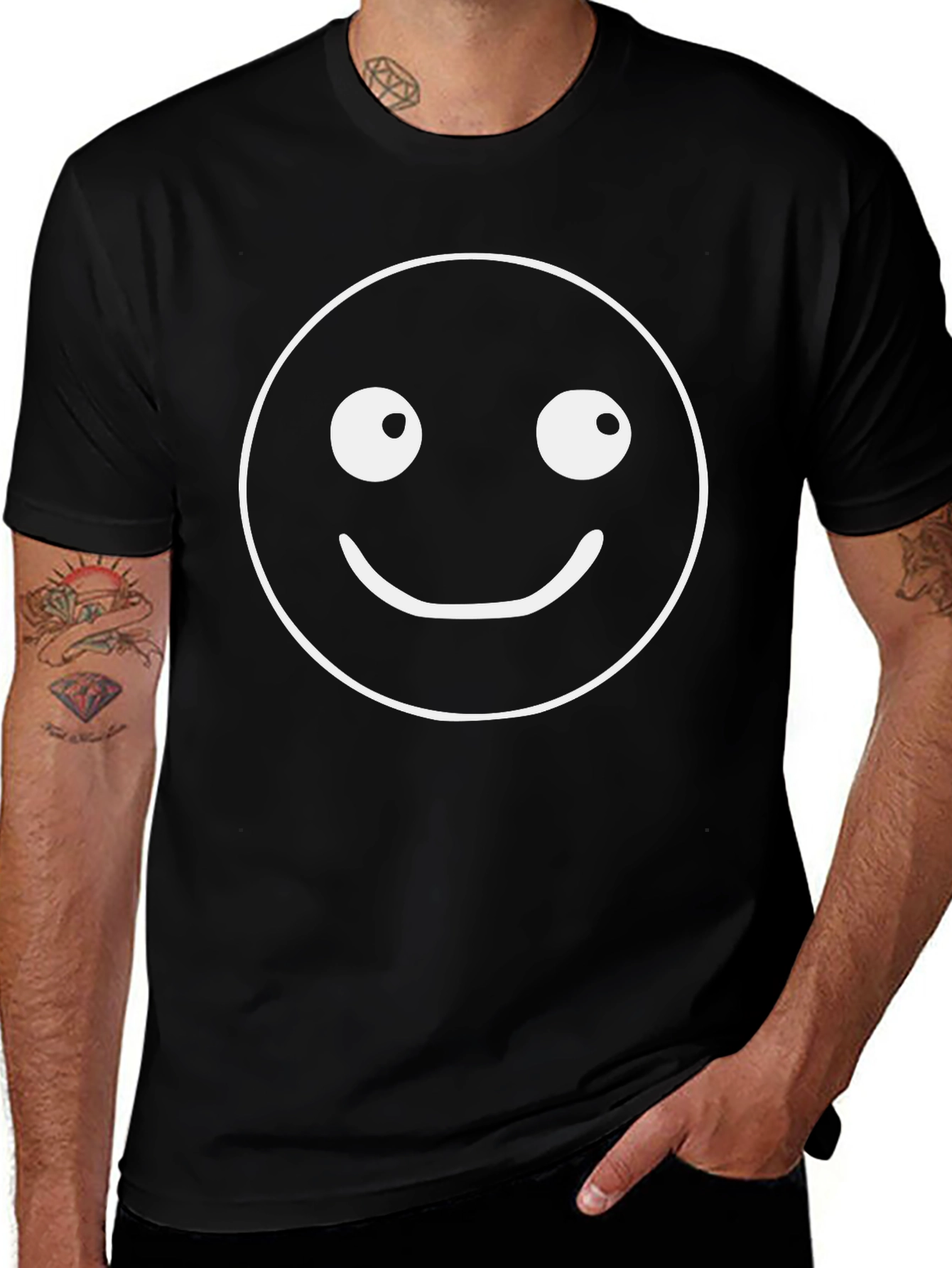 Smiley Face Graphic T-Shirt - Soft Cotton Blend