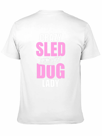Crazy Sled Dog Lady Graphic T-Shirt