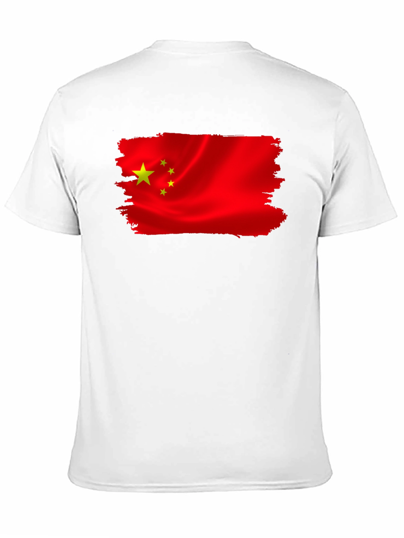China Flag T-Shirt - Black Crew Neck Tee