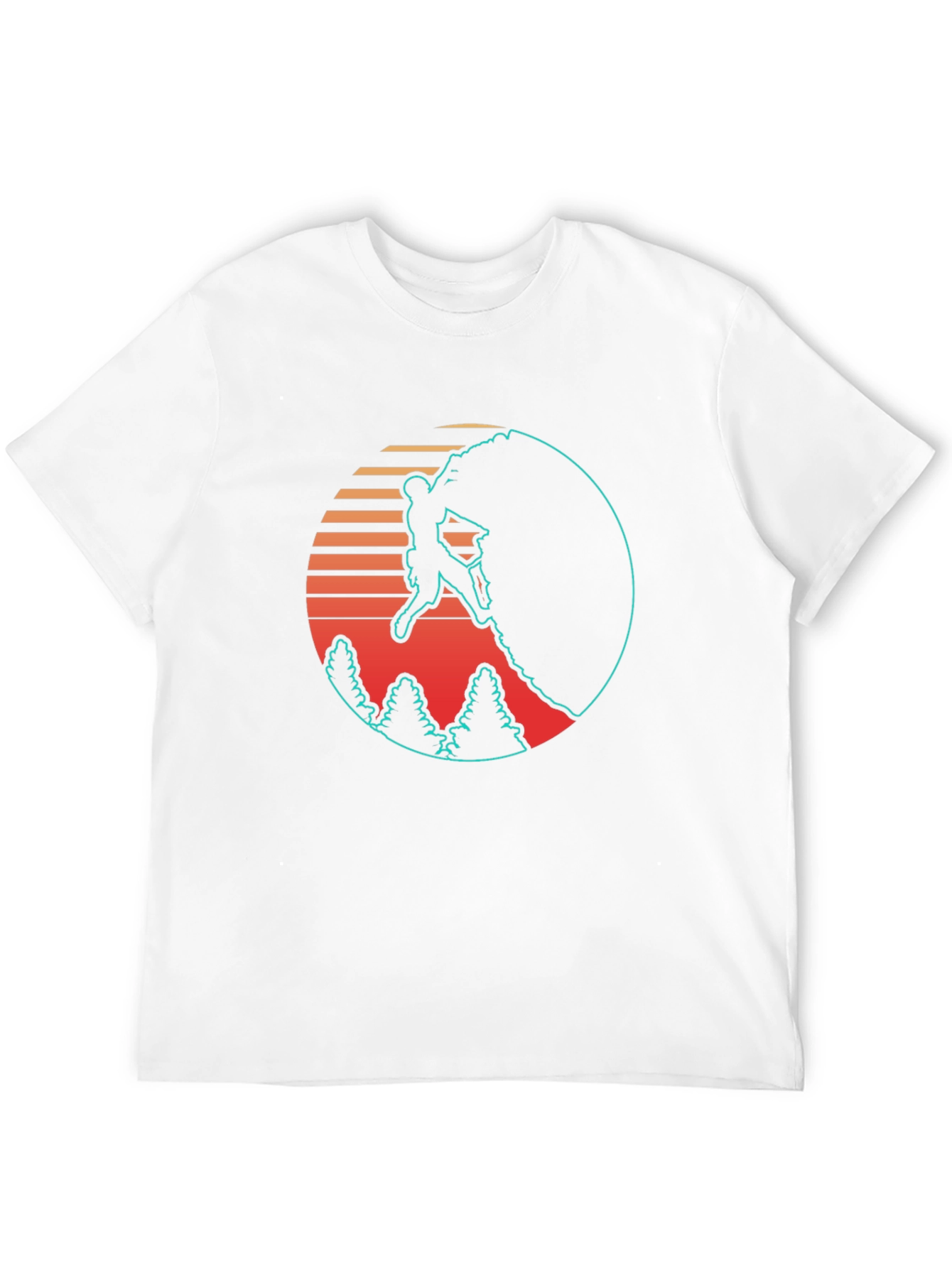 Retro Rock Climbing Black T-Shirt