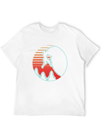 Retro Rock Climbing Black T-Shirt