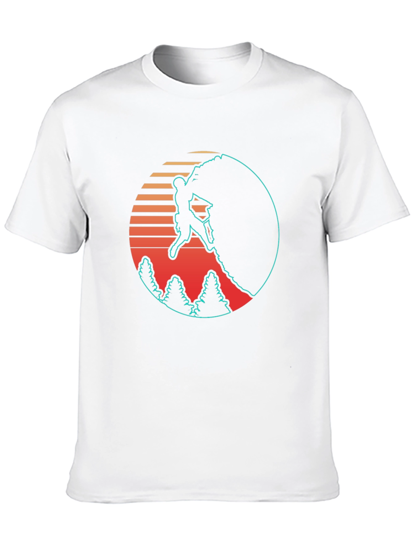 Retro Rock Climbing Black T-Shirt