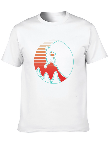 Retro Rock Climbing Black T-Shirt