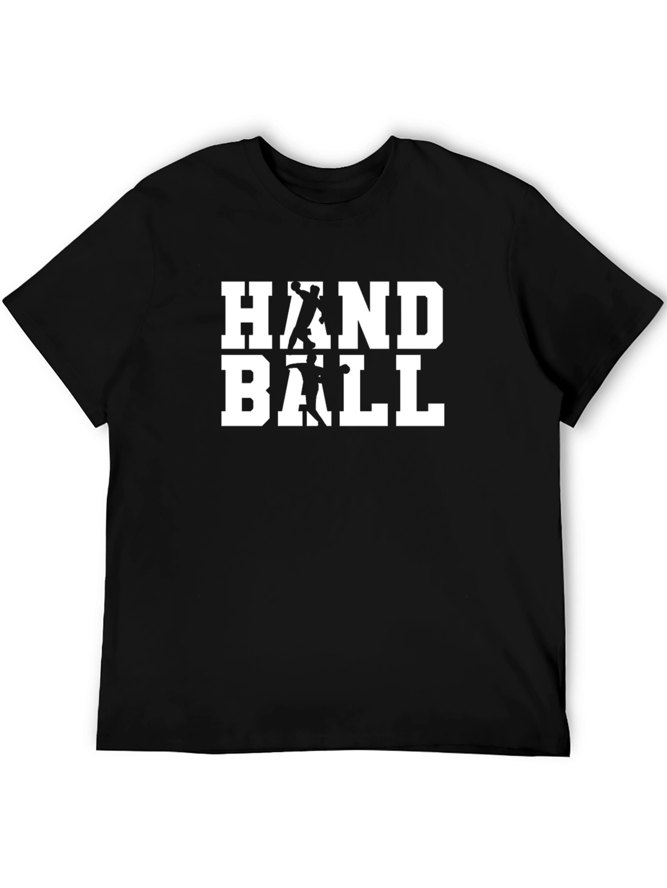 Handball Graphic Tee - Black Cotton T-Shirt