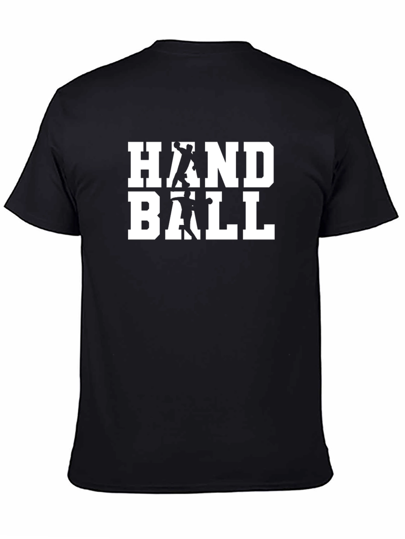 Handball Graphic Tee - Black Cotton T-Shirt
