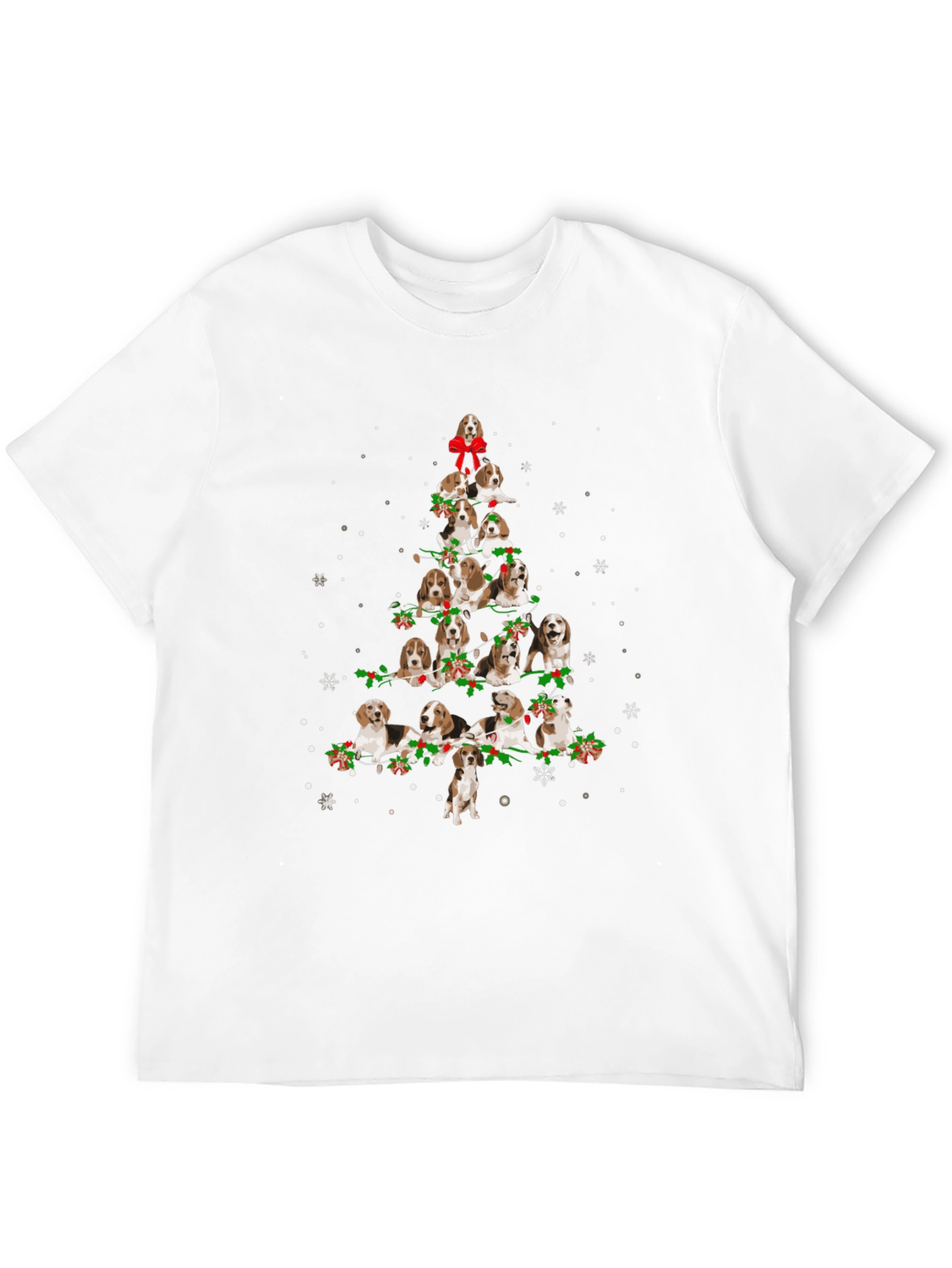 Beagle Christmas Tree Black T-Shirt