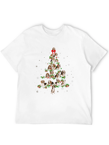 Beagle Christmas Tree Black T-Shirt