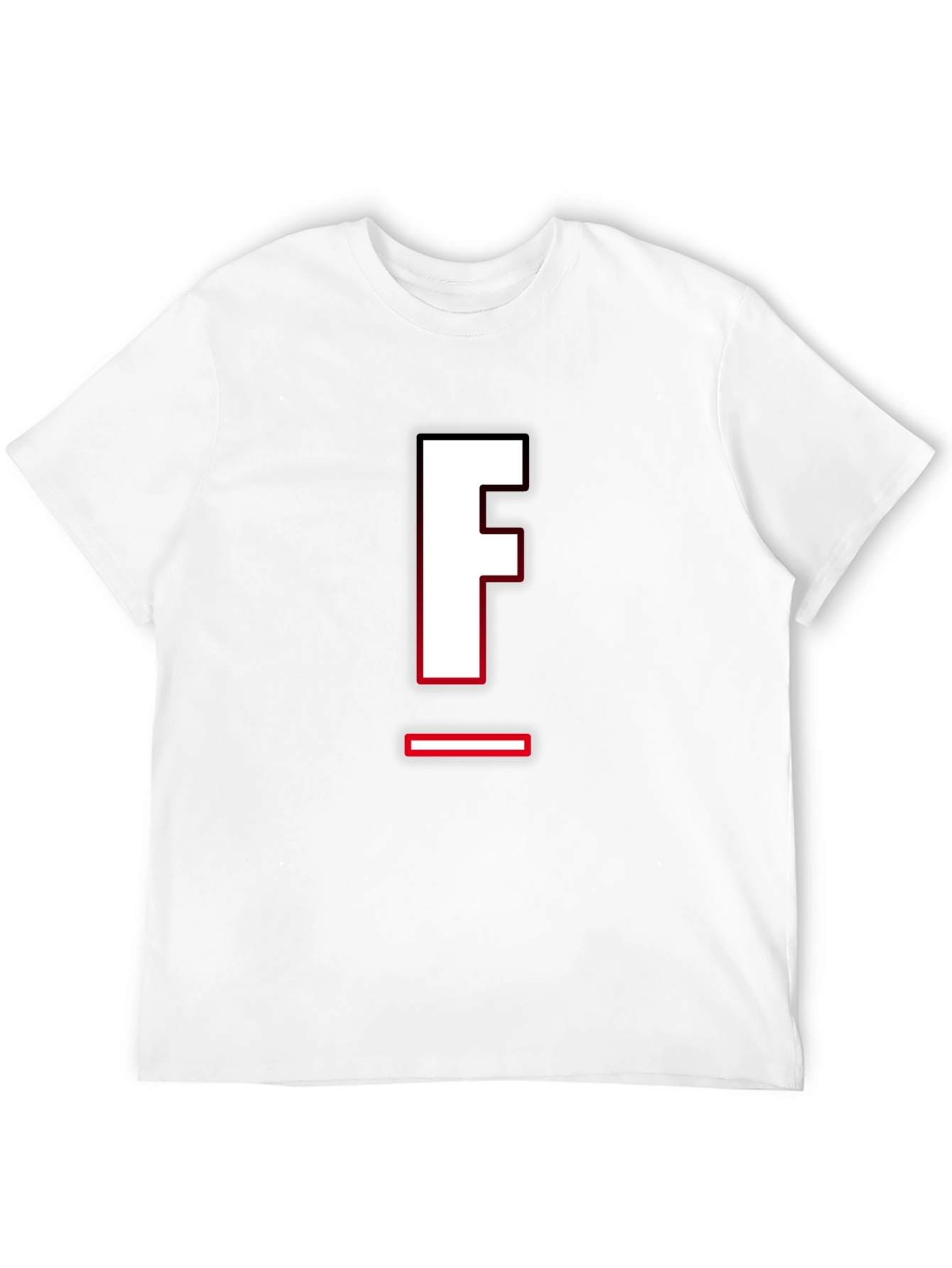 Letter F Graphic T-Shirt - Casual Style