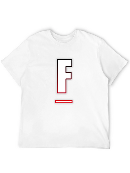 Letter F Graphic T-Shirt - Casual Style