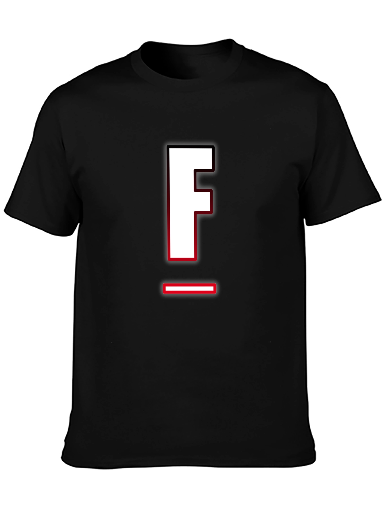 Letter F Graphic T-Shirt - Casual Style