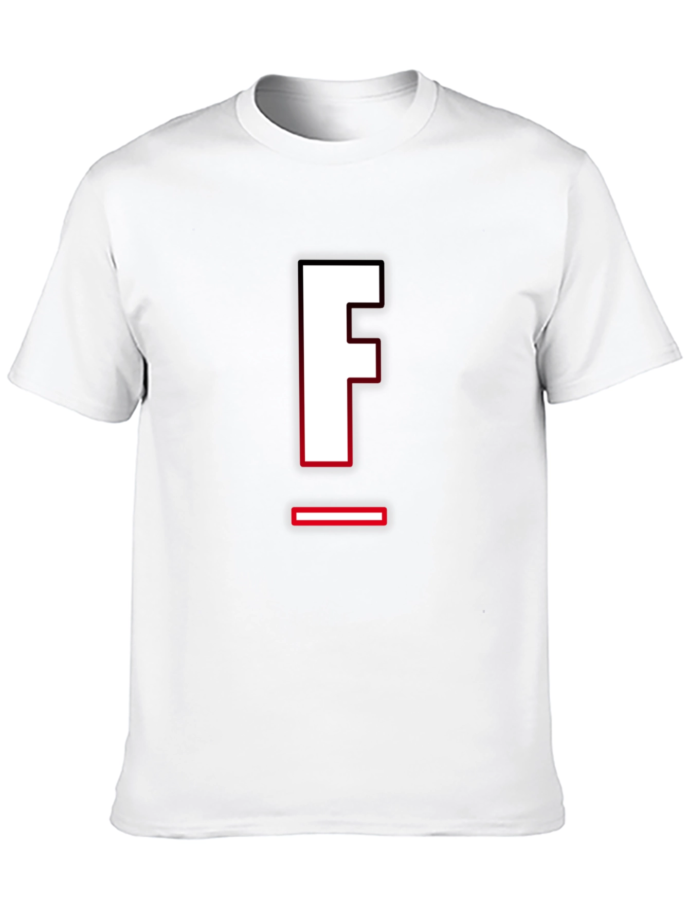 Letter F Graphic T-Shirt - Casual Style
