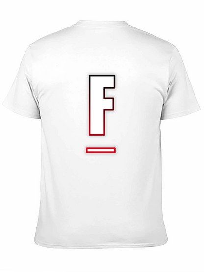 Letter F Graphic T-Shirt - Casual Style