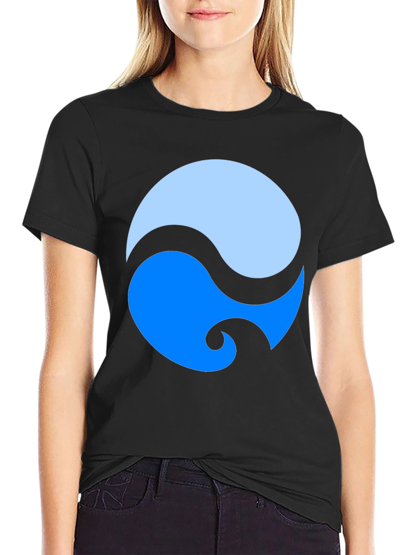 Yin Yang Style Graphic Tee - Modern Design