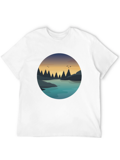 Nature Lake Graphic Print T-Shirt