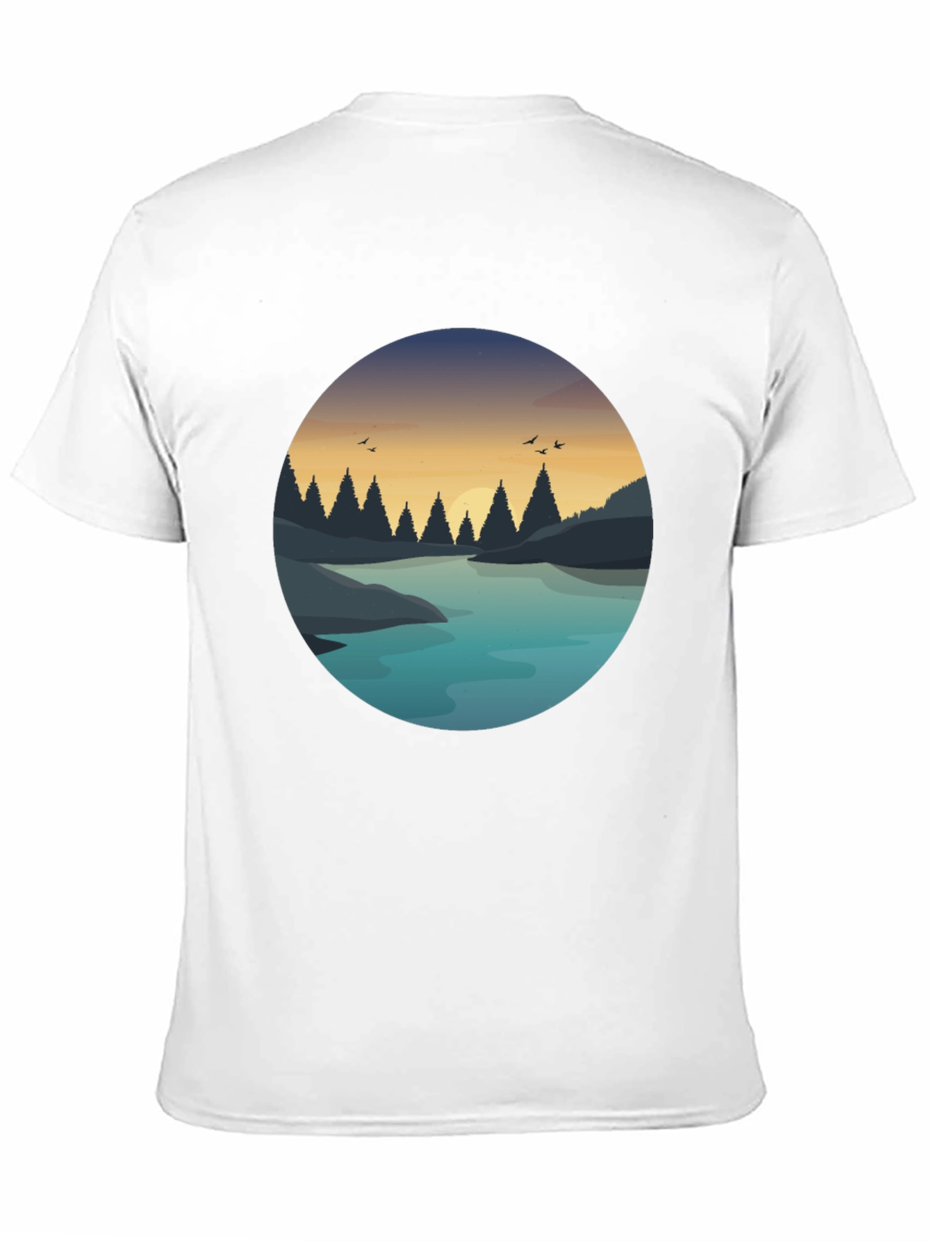 Nature Lake Graphic Print T-Shirt