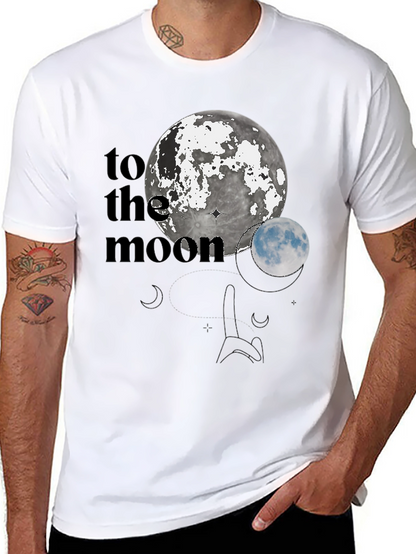 To The Moon Black Graphic Tee