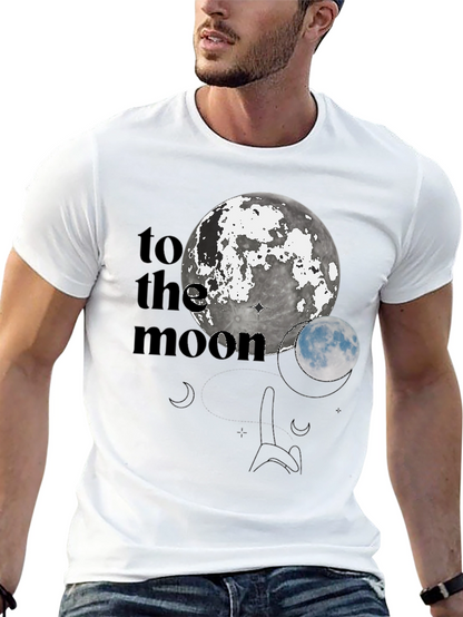 To The Moon Black Graphic Tee