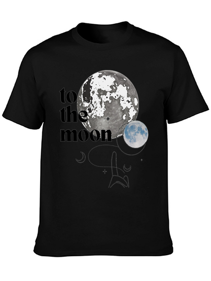 To The Moon Black Graphic Tee