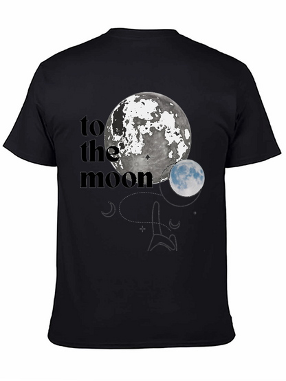 To The Moon Black Graphic Tee
