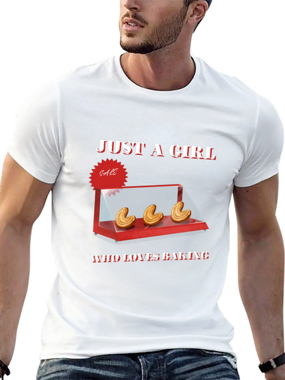 Just a Girl Who Loves Baking T-Shirt - Black