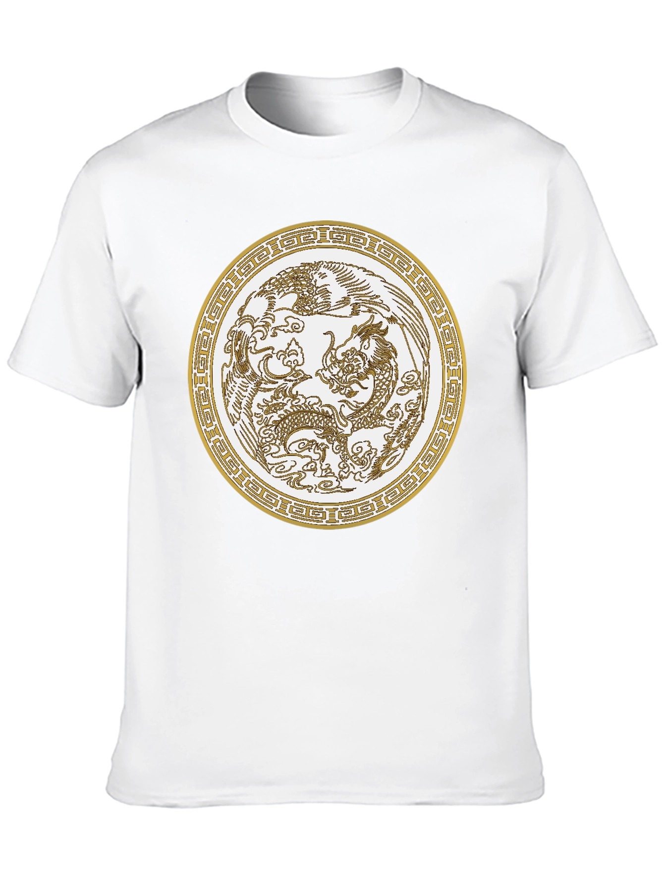 Dragon & Phoenix Graphic Tee - Unisex Black T-Shirt