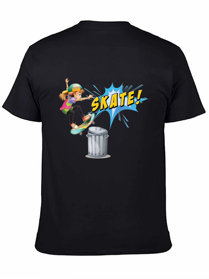 Skate Girl Graphic Tee - Cool Skateboarder T-Shirt