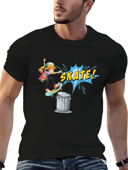 Skate Girl Graphic Tee - Cool Skateboarder T-Shirt