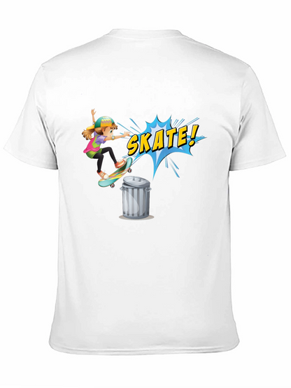 Skate Girl Graphic Tee - Cool Skateboarder T-Shirt